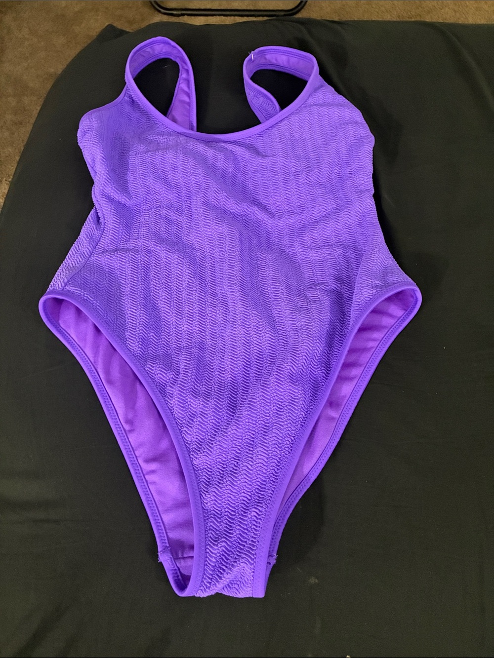No Boundaries Purple Textured One-Piece Swimsuit